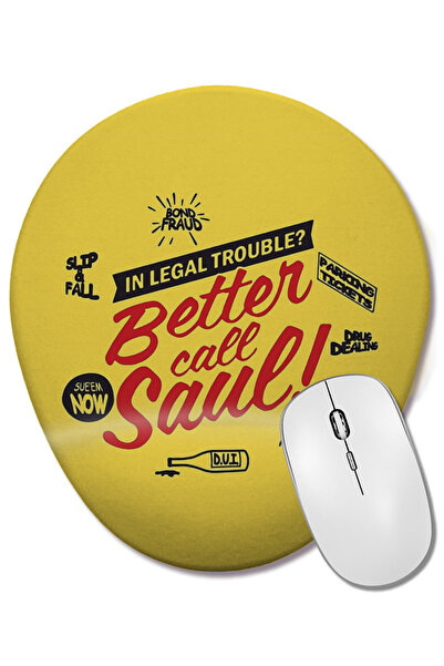 BASKI DÜNYASI Better Call Saul 01 Mouse Pad oval cu suport pentru încheietura...