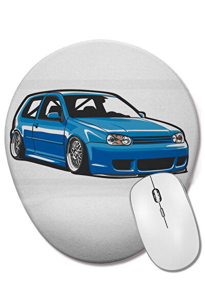 BASKI DÜNYASI Mouse Pad oval Stanced out Golf MK4 cu suport pentru încheietur...