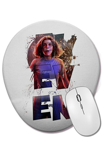 BASKI DÜNYASI Mouse Pad oval Eleven Stranger Things cu suport pentru încheietura mâinii
