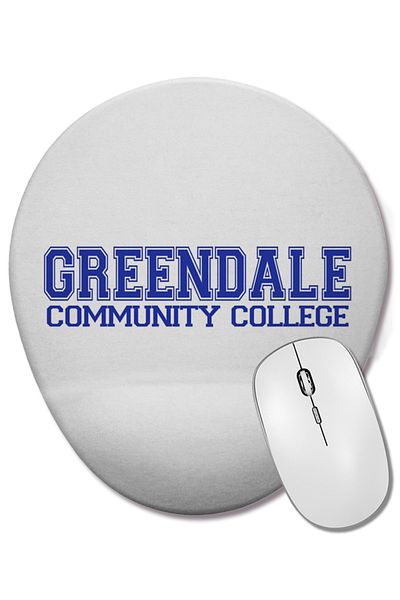 BASKI DÜNYASI لوحة ماوس بيضاوية مع دعم للمعصم من Greendale Community College