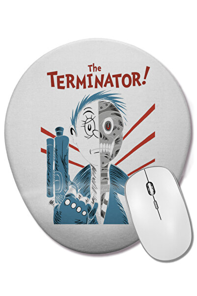 BASKI DÜNYASI Mouse Pad oval The Terminator Exterminador cu suport pentru înc...