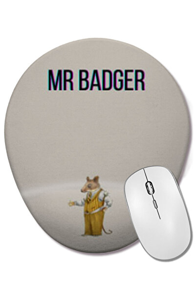 BASKI DÜNYASI Fantastic Mr Fox-MR BADGER Овальна підкладка для миші з підтримкою зап'ястя