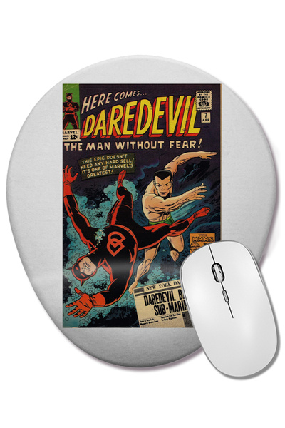BASKI DÜNYASI Mouse Pad oval Daredevil cu suport pentru încheietura mâinii