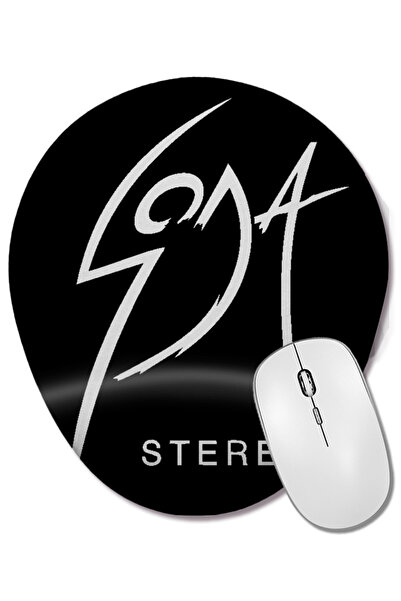 BASKI DÜNYASI Mouse Pad oval cu suport pentru încheietura mâinii Soda Stereo