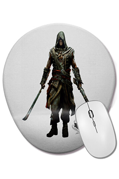 BASKI DÜNYASI Mouse Pad oval Assassins cu suport pentru încheietura mâinii