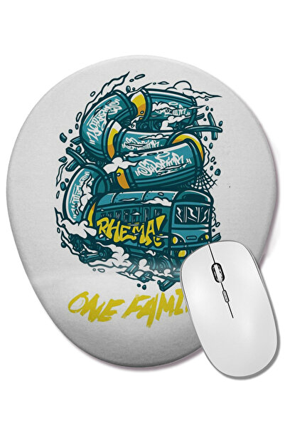 BASKI DÜNYASI Mouse Pad oval One Family cu suport pentru încheietura mâinii