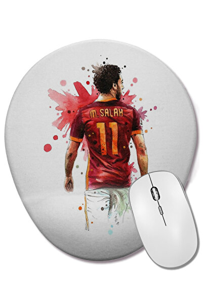 BASKI DÜNYASI Mouse Pad oval cu suport pentru încheietura mâinii Mohamed Salah