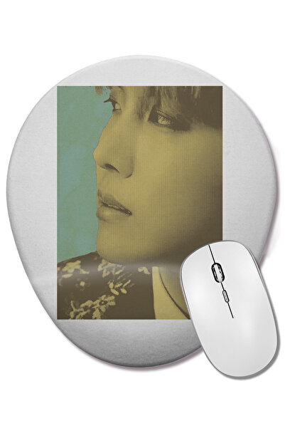 BASKI DÜNYASI Bts Jhope Vintage Οβάλ ποντίκι με υποστήριξη καρπού