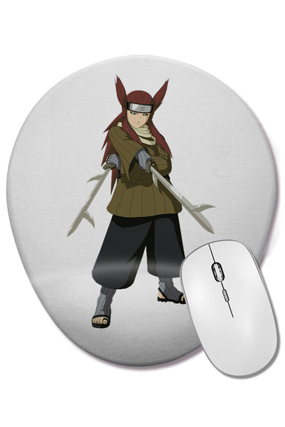 BASKI DÜNYASI Ameyuri Ringo Oval Mouse Pad with Wrist Support