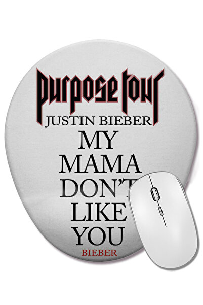 BASKI DÜNYASI Джъстин Бийбър Purpose Tour Bilek поддържан овален подложка за ...