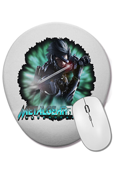 BASKI DÜNYASI Μεταλλικό οβάλ ποντίκι με υποστήριξη καρπού