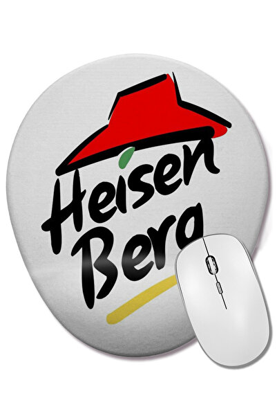 BASKI DÜNYASI Mouse Pad oval cu suport pentru încheietura mâinii Heisenberg Breaking Bad Logo Pizza