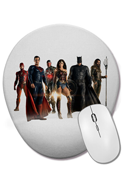 BASKI DÜNYASI Mouse Pad oval Liga da Justiça 02 cu suport pentru încheietura ...