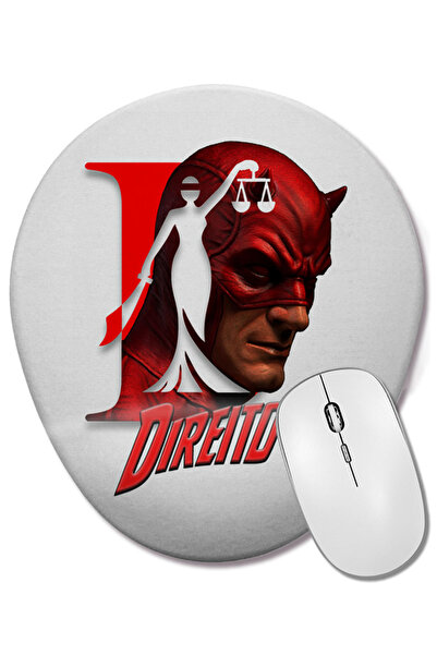 BASKI DÜNYASI Mouse Pad oval cu suport pentru încheietura mâinii Direito