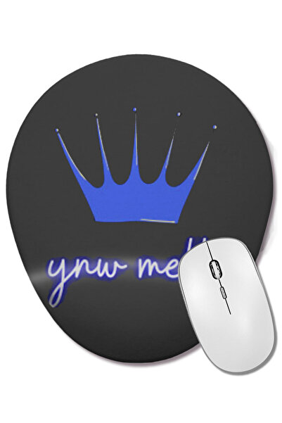 BASKI DÜNYASI Mouse Pad oval Ynw Melly LOGO cu suport pentru încheietura mâinii