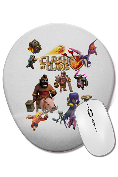 BASKI DÜNYASI Clash of Clans Pekka Овална подложка за мишка с опора за китката