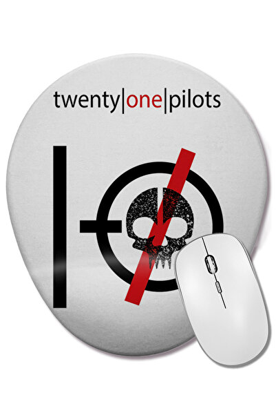BASKI DÜNYASI Mouse Pad oval Twenty One Pilots cu suport pentru încheietura m...