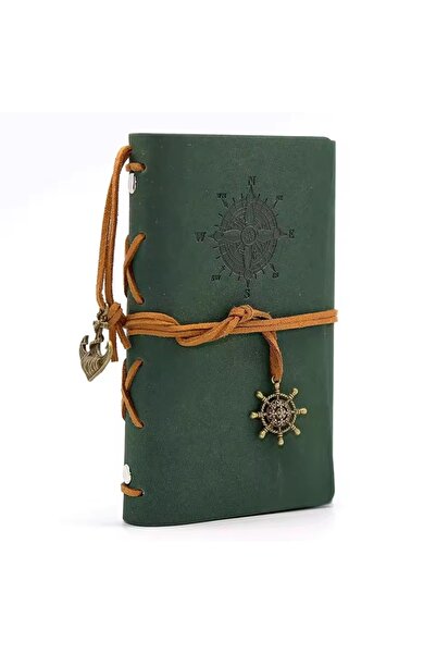 Wolawood Sailor Compass Themed Leather Cover Notebook Retro Vintage Nostalgic Memory Souvenir Luxury Concept Gift