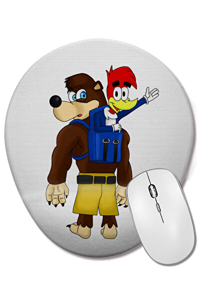 BASKI DÜNYASI Mouse Pad oval Banjo E Pica Pau cu suport pentru încheietura mâ...