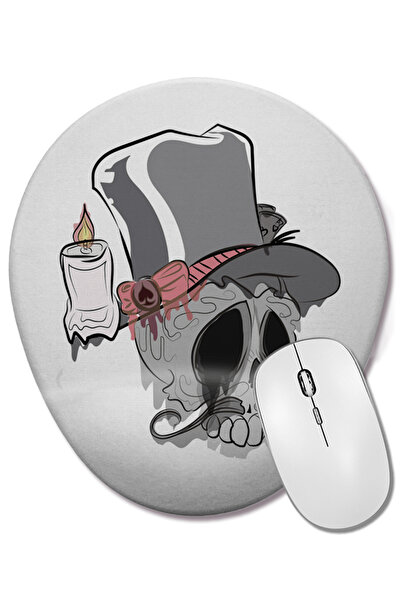 BASKI DÜNYASI Cranio Color овална подложка за мишка с опора за китката