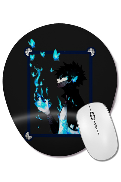 BASKI DÜNYASI Dabi My Hero Academia On Focus Οβάλ ποντίκι με υποστήριξη καρπού