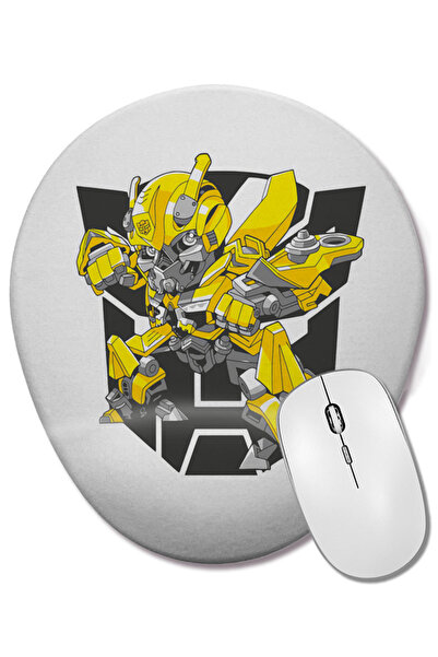 BASKI DÜNYASI Mouse Pad oval cu suport pentru încheietura mâinii, simbolul Autobot din filmul Transformers