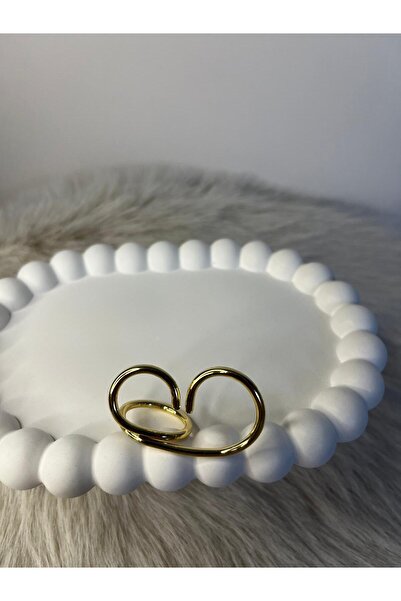 DENİZ ERKUL JEWELRY Steel Stainless Steel Adjustable Gold Ring