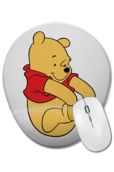 BASKI DÜNYASI Pad de mouse oval Winnie The Pooh cu suport pentru încheietura ...