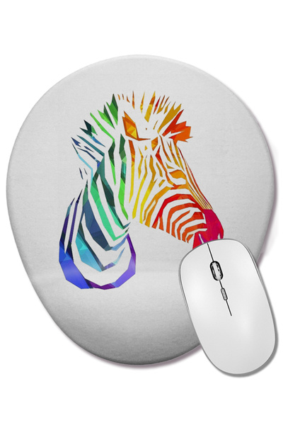 BASKI DÜNYASI Mouse Pad oval Trius Animals Zebra cu suport pentru încheietura...