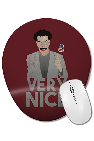 BASKI DÜNYASI Mouse Pad oval Borat cu suport pentru încheietura mâinii