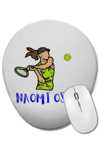 BASKI DÜNYASI NAOMI OSAKA I Love Tennis Mouse Pad oval cu suport pentru încheietura mâinii