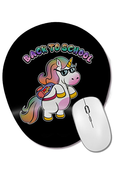 BASKI DÜNYASI Mouse Pad oval cu suport pentru încheietura mâinii, cu unicorn ...