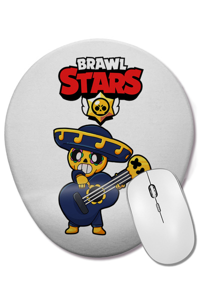 BASKI DÜNYASI Brawl Stars Serenadçı Poco Mouse Pad oval cu suport pentru înch...