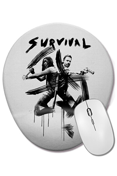 BASKI DÜNYASI Mouse Pad oval The Walking Dead Sobrevivencia cu suport pentru ...