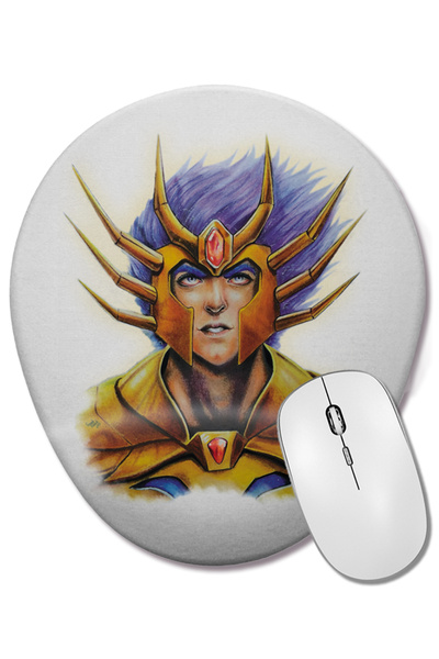 BASKI DÜNYASI Смъртна маска Овална подложка за мишка, поддържаща китката