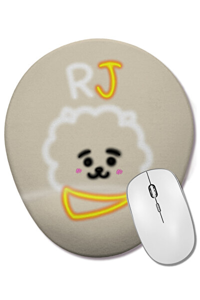 BASKI DÜNYASI Mouse Pad oval Bt21 Glowing RJ Bts cu suport pentru încheietura...