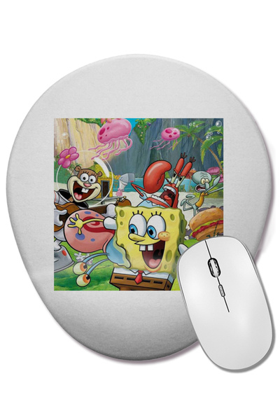 BASKI DÜNYASI Οβάλ ποντίκι ποντικιού με στήριγμα καρπού SpongeBob SquarePants