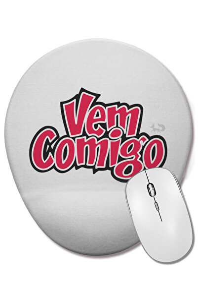 BASKI DÜNYASI Mouse Pad oval Vem Comigo cu suport pentru încheietura mâinii