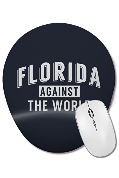 BASKI DÜNYASI Florida Against The World Angsty Slogan Mouse Pad oval cu supor...