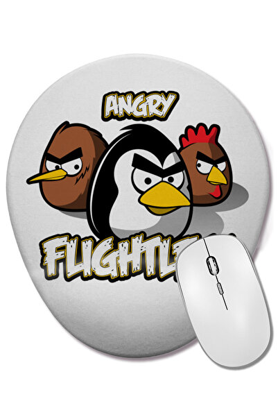 BASKI DÜNYASI Angry Birds Angry Flightless Mouse Pad oval cu suport pentru în...
