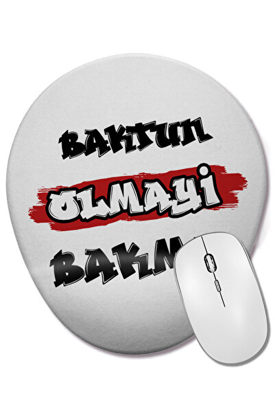 BASKI DÜNYASI Mouse Pad oval cu suport pentru încheietura mâinii, cu fraze ale Mării Negre, nu încerca să vă îngrijui.