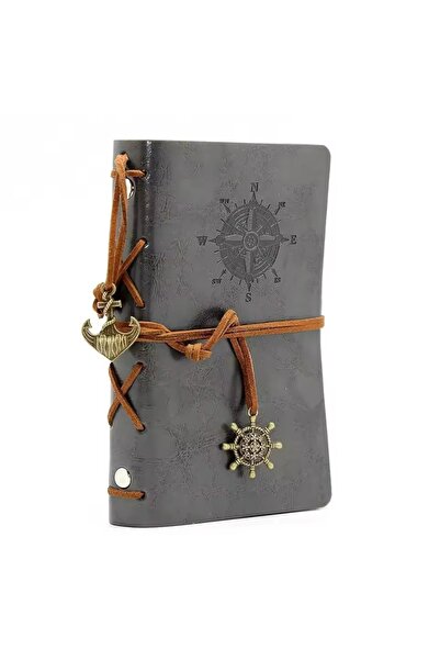 Wolawood Denizci Pusula Temalı Deri Kapaklı Defter Retro Vintage Nostaljik An...