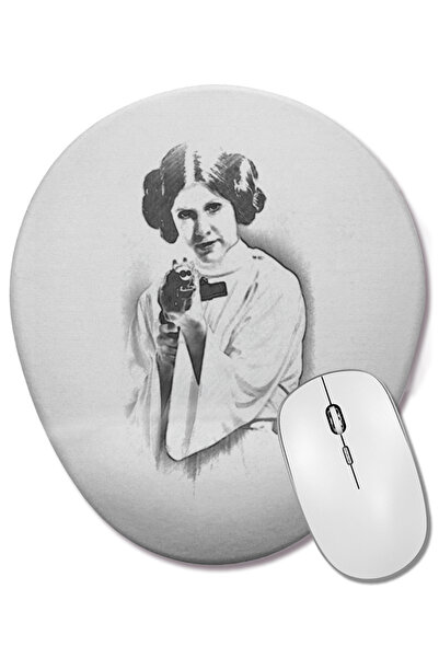 BASKI DÜNYASI Mouse Pad oval Princesa Leia 2 cu suport pentru încheietura mâinii