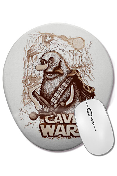 BASKI DÜNYASI Mouse Pad oval Cave Wars cu suport pentru încheietura mâinii