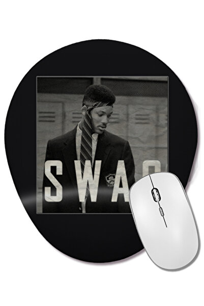 BASKI DÜNYASI Mouse Pad oval Swag Will Preta cu suport pentru încheietura mâinii