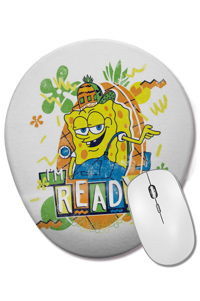BASKI DÜNYASI Ight Imma Head Out Spongebob Meme Mouse Pad oval cu suport pent...