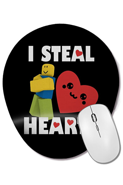 BASKI DÜNYASI Roblox Noob Ziua Îndrăgostiților I Steal Hearts Mouse Pad oval ...