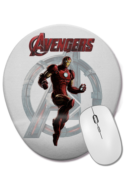 BASKI DÜNYASI Οβάλ ποντίκι ποντικοπολεμικής χρήσης Avengers Iron Man με στήρι...