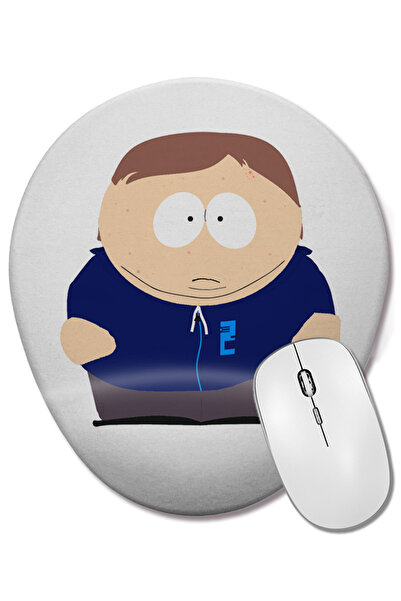 BASKI DÜNYASI South Park Eric Cartman 015 Mouse Pad oval cu suport pentru încheietura mâinii