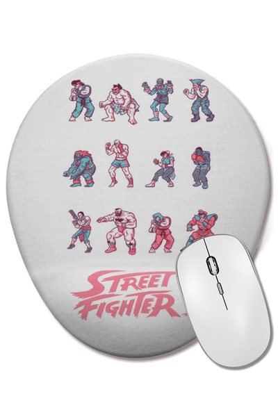 BASKI DÜNYASI Mouse Pad oval Street Fighter 03 cu suport pentru încheietura m...